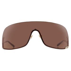 FX04961B Gucci Brown Shield Unisex Sunglasses GG1560S 002 99 GG1560S 002 99